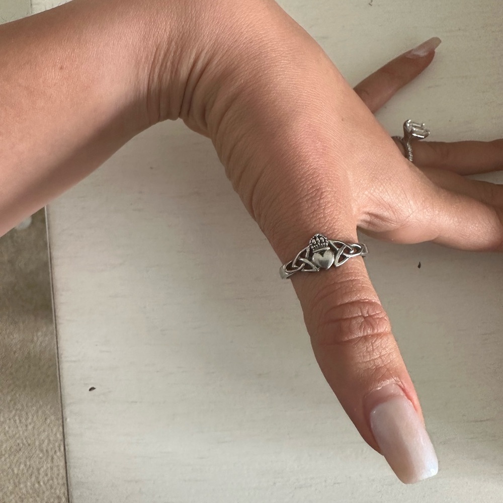 Size 10 Stainless Steel claddagh Ring